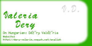 valeria dery business card